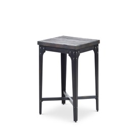 neolun Rustic Industrial Lift-Top End Table - Enhance Your Living Room with Functional Elegance, Distressed Finish, Metal Structure, Locking Casters