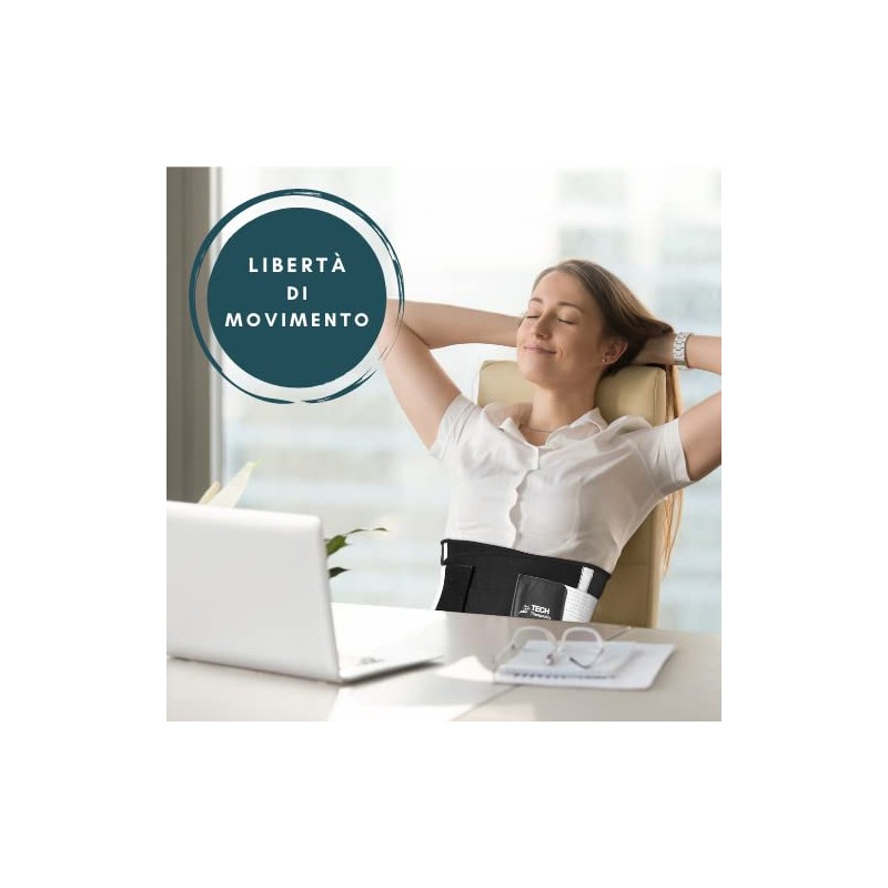 Tech Therapeutics Back Support Lumbar Belt, Elastic Abdominal Back Belt