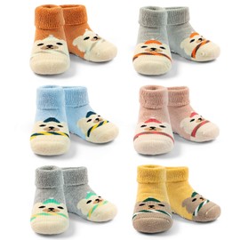 Moon Tree Baby Warm Winter Socks Baby Boys Non-Slip Socks Baby Girls Thick ABS Socks, MIX 5076