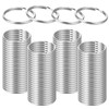 Fanshiontide 100 Pcs 25mm Diameter Key Ring Sliver Stainless Steel