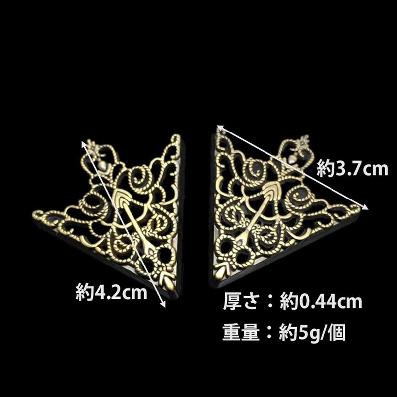 AVILMORE Antiqued Steampunk Collar Tip for Shirt Collar, Metal Copper