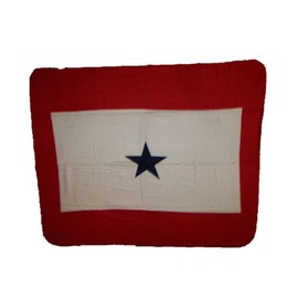 One Blue Star Service Banner Flag 4ft x 6ft Cotton Woven Throw Blanket Super Comfy