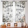 Laundry Room Curtains for Windows,Rustic Farmhouse Dry Wash Fold Repeat