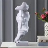White Home Decoration, Face Statue, Modern Abstract Art Sculpture Decoration,