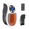 450W Space Heater, Remote Wall Outlet Electric Small Space Heater
