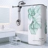 PrettyHome L Shapaed Bathroom Bathtub Corner Shower Curtain Rod Large