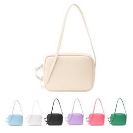 Tonny Black Mini Urban Comfort Women's Shoulder Bag, Crossbody Bag, Handbag, Adjustable Thin Strap, PU Vegan Leather, 15 x 20 x 5 cm, cream, 10 Zoll