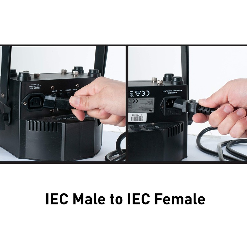 American Dj Supply Eccom-6 Iec Cable Male To Female 6