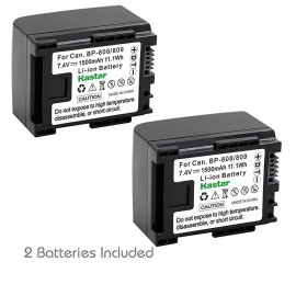 For Canon 2x Kastar Battery for Canon BP-809 VIXIA HF S10 HF S11 HF S100 HF S20 HF S21