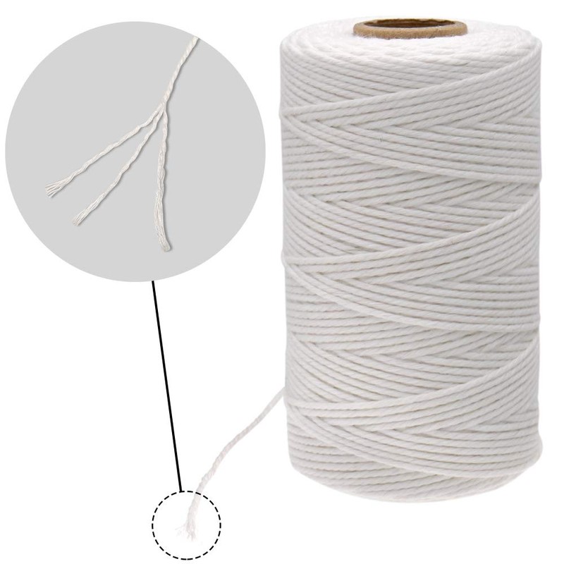 G2PLUS White Baker Twine, 2 x 100 m Cotton Cord,