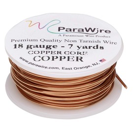 Parawire Copper Craft Wire 18-Gauge 7-Yards with Clear Protective Coating