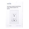 Construct Pro Single Gang Recessed Dual Power Tamper-Resistant Outlet (White)