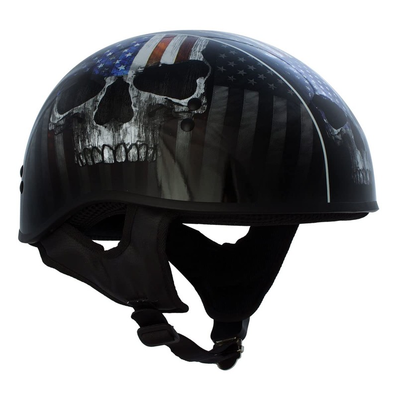 Milwaukee Leather Hot Leathers HLD1042 Gloss Black 'Warrior Bullet' Advanced