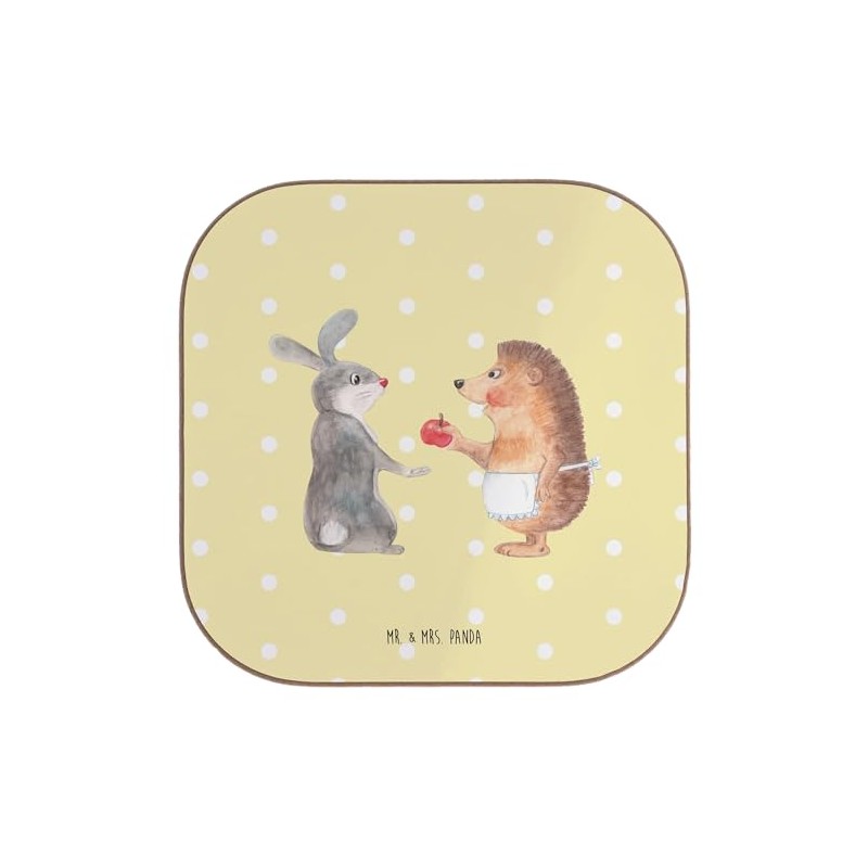 Mr. & Mrs. Panda Drinks Coaster Rabbit Hedgehog Gift Animals
