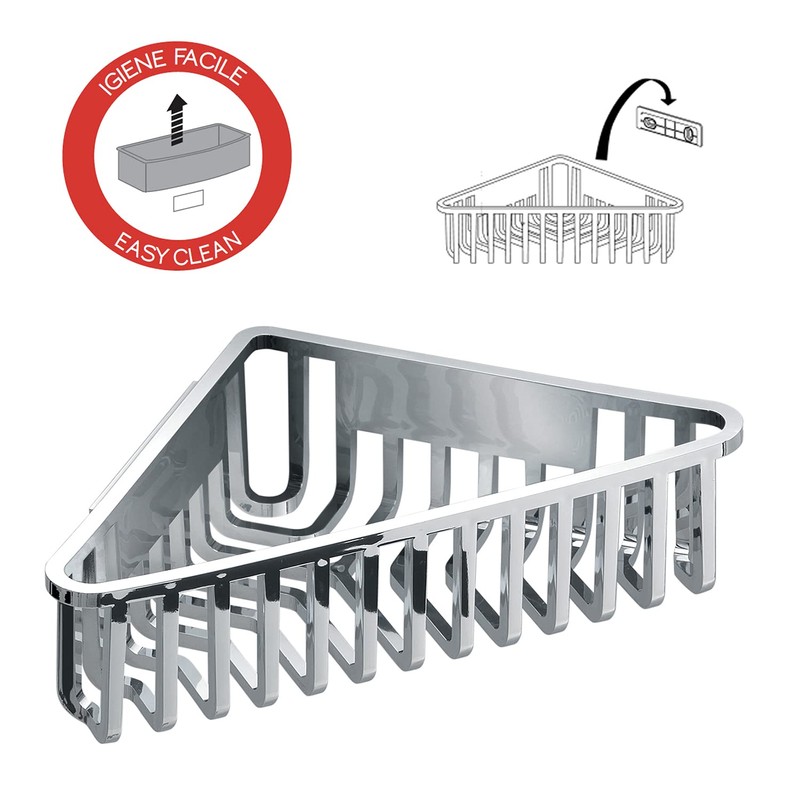Gedy Bracket for angle objects, Chrome, 19,5x19,5x6,6
