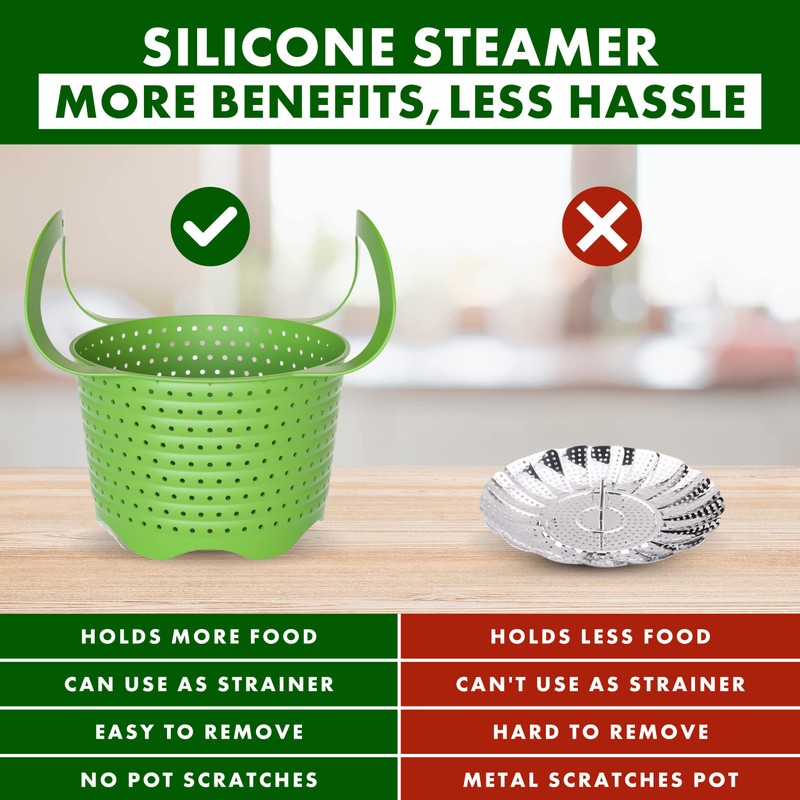 Avokado Silicone Steamer Basket for 3qt Instant Pot [6qt, 8qt
