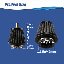 RETEPIF 38mm Air Filter for 70cc 50cc 90cc 110cc 125cc 150cc ATV Quad Dirt Bike Pit Bike Dune Buggy 4 Wheeler