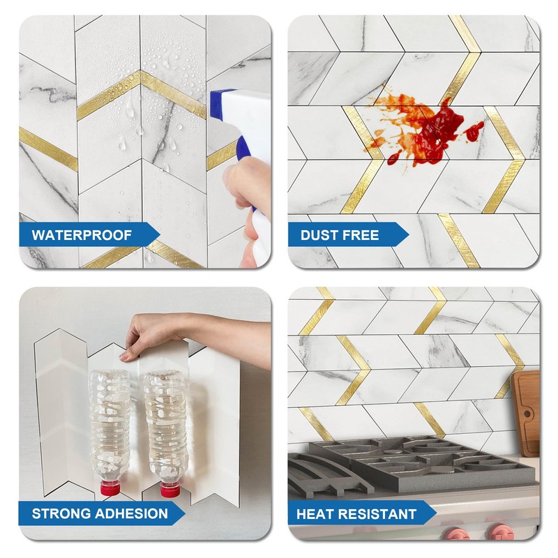 MOFIT Peel and Stick Backsplash for Kitchen,3D Wall Panel Peel