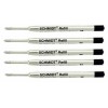 5 Refills for Montegrappa Ballpoint Pens - BLACK Medium, Made