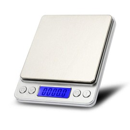 1 x Digital Kitchen Scales, 500g/0.01g, Mini Electric Kitchen Scales, Waterproof Digital Scales, LCD Display, Stainless Steel, for Ingredients, Jewellery.