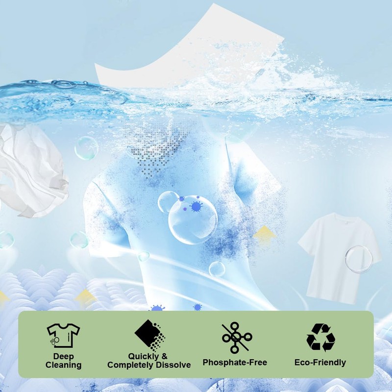 Orighty Laundry Detergent Sheets, 60 Count, Fresh Linen Scent, Eco-Friendly,
