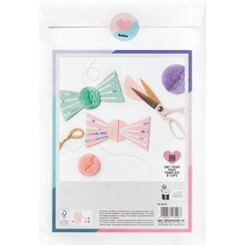 folia 461-19 Pastel Honeycomb Paper, 21 x 33 cm, Craft Paper with Honeycomb Structure in 4 Colours, 30-Ply for Creating Colourful Honeycomb Decoration