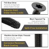 Bcp Fasteners 5/16-18 x 2-1/2” (300 Qty) Black Flat Head