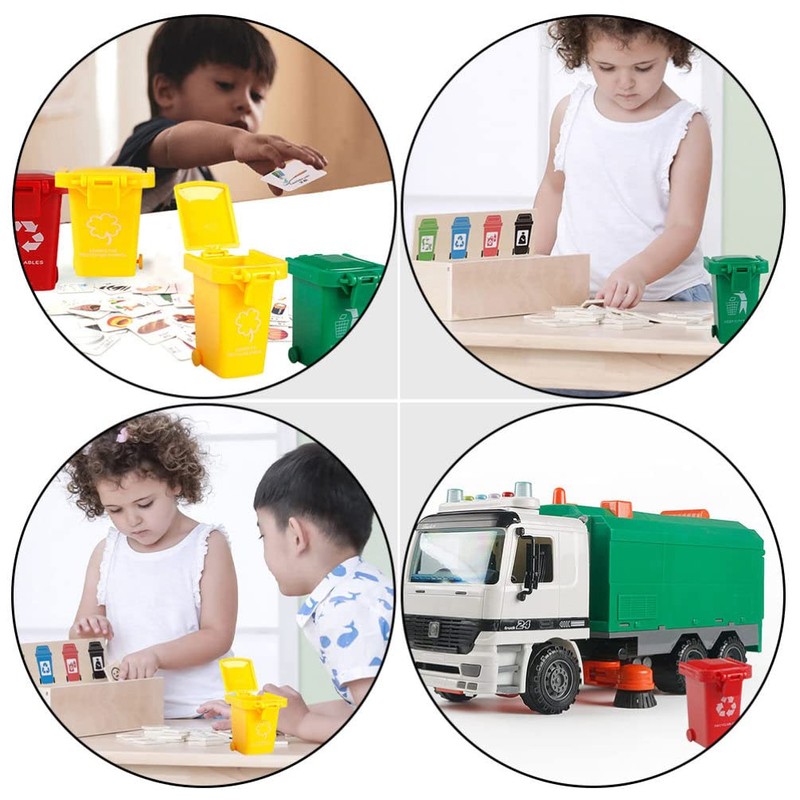 Happyyami Garbage Bin Garbage Bin Trash Can : 4pcs Vehicles