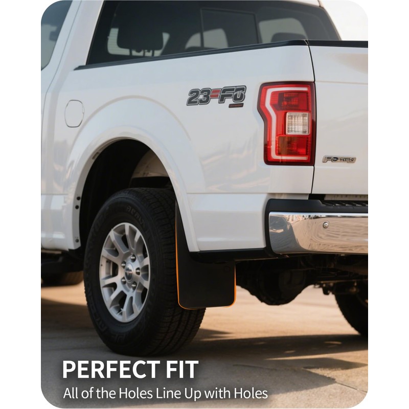 Yldqcfu Mud Flaps for Ford F150 (2021-2023) ，4pc Heavy-Duty Splash