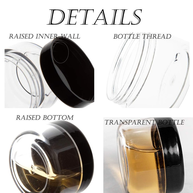 ZEJIA 5 Gram Cosmetic Containers 100pcs Sample Jars Tiny Makeup