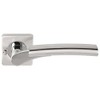 Ultimo Polished Chrome/Satin Nickel Door Push Button Privacy Handles on