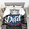 Gifts for Dad Blanket, Gift from Son Daughter Best Dad