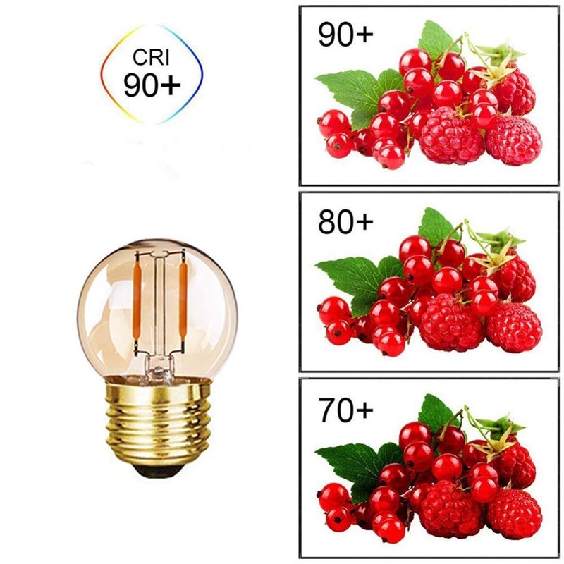 Lxcom Lighting Dimmable 1W G40/G14 Edison LED Filament Globe Light