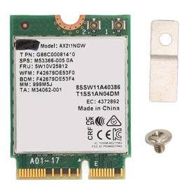 M.2 Network Card AX211NGW M.2 KEY E CNVio 2 Triple Frequency 802.11ac BT5.2 Wireless WiFi Adapter Card for Win 10