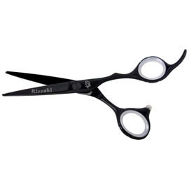 Kissaki Hair Scissors 5.5 inches Futasuji Black Satin Finished Hair Cutting Shears Hairdressing Scissors