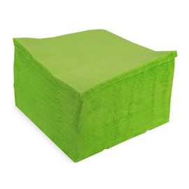 Saten ser42207312 Collection, Napkin 40 x 40, 2 Layers, 1/4 Fold, 100 Napkins, 2 Layers Lisa with Border, Kiwi