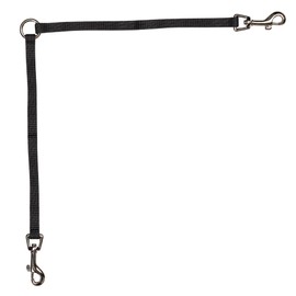 Guardian Gear Nylon 2-Way Large Dog Coupler with Nickel-Plated Swivel Clip, 24", Black