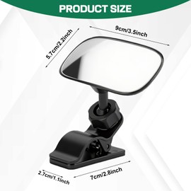 Rückspiegel Baby, 360° Schwenkbar Rücksitzspiegel mit Gefederten Clips, Bruchsicherer Spiegel Für Autositz, Universal Autospiegel Baby Rücksitz für Meisten Auto