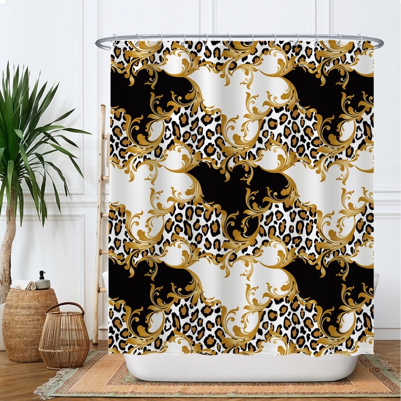 Ulticool Shower Curtain - Panther Leopard Chic - 180 x