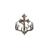 Cross Hunting Deer , Fish Hook Camo Decal