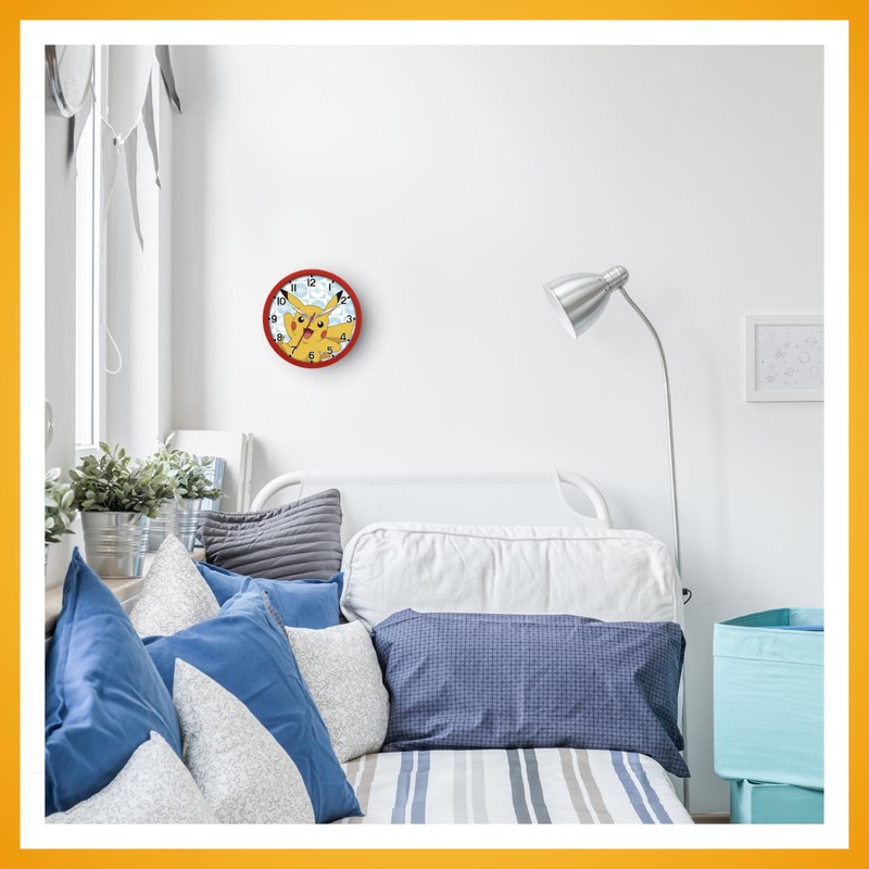 Pokémon Classic Design Round Silent Wall Clock Kids Clock Decor