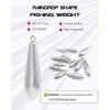 Atibin Drop Shot Fishing Weight Sinker Teardrop Saltwater Fishing Weights