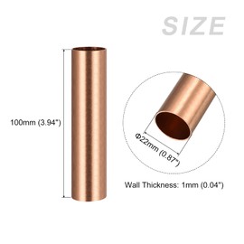 METALLIXITY Copper Pipe (22 mm OD x 1 mm Wall D x 100 mm L) Pack of 3 Straight Hoses - for Home Furniture Machines DIY Crafts