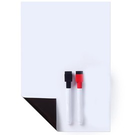 MOXYOY A4 Magnetic Whiteboard for Fridge,21x30cm Dry Erase Whiteboard Sheet with 2 Marker Pen,Magnet Board for Family Weekly Meal Planner, Notes or Reminders,Office Notice Board