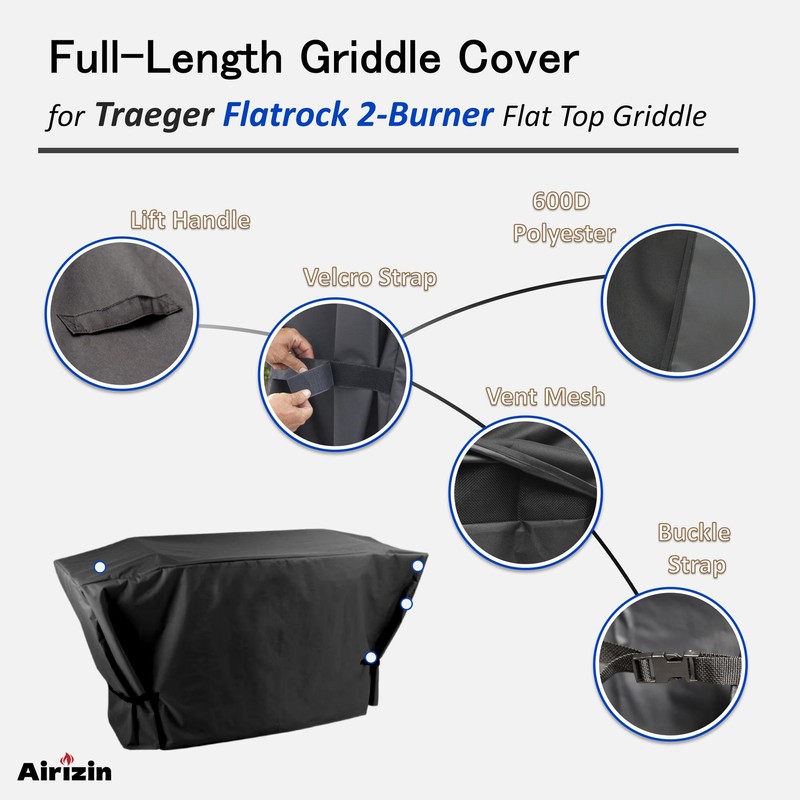 Full-Length Grill Cover for Traeger Flatrock 2-Burner Zone Grill,for Traeger