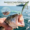 Natufish Treble Fishing Hooks 2X Strong - 10Pcs Triple Hooks