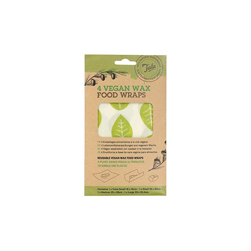 Tala Reusable Vegan Soy Wax Food Wraps - 4 Bags