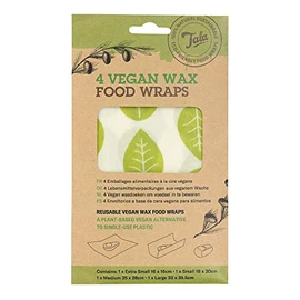 Tala Reusable Vegan Soy Wax Food Wraps - 4 Bags - 16 x 16 cm, 18 x 20 cm, 25 x 28 cm and 33 x 35.5 cm