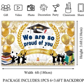 Graduation Decorations 2025, Great Graduation Party Supplies 2025, Gold and Black Graduation Decorations,Congrats Grad Class of 2025 Banner Backdrop,College High School Grad Party Decorations