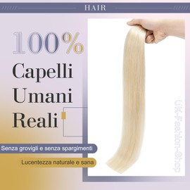 Double Sided 20 Strips 20g 30cm Long Straight Tape in Remy Human Hair Platinum Blonde